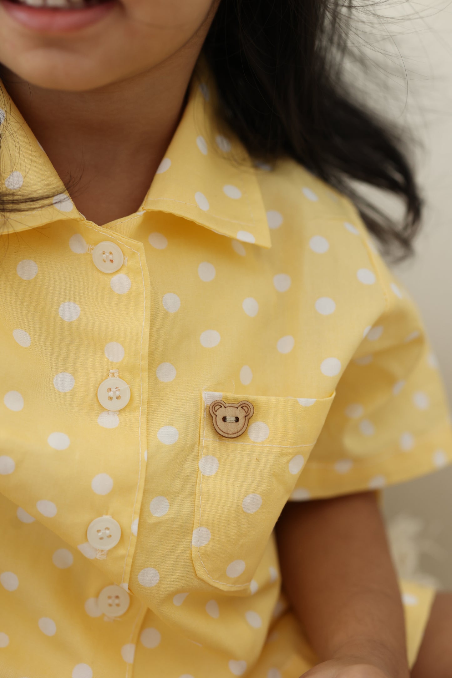 The Sunny Days Girls Set in Yellow Dot